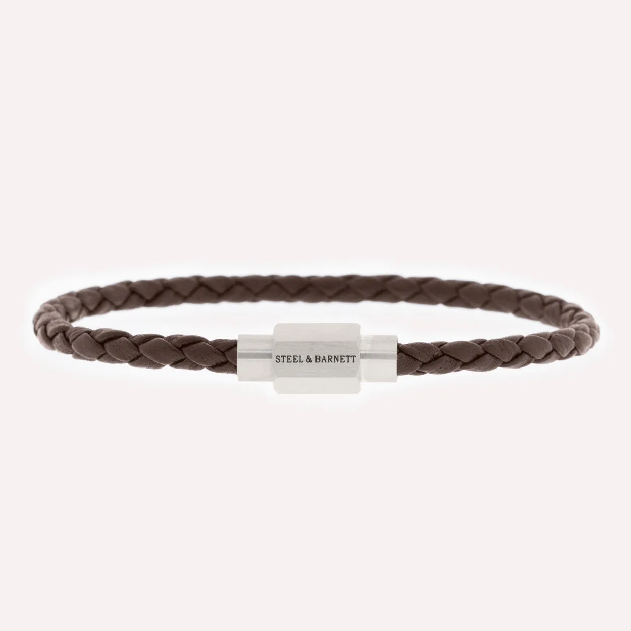 Luke Landon Nappa Leather Bracelet Brown