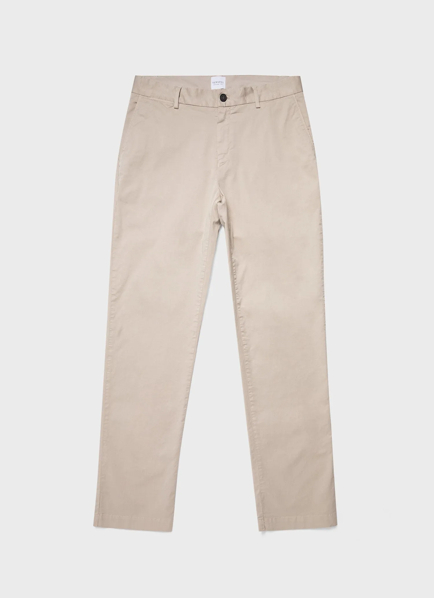 Men's Regular Fit Stretch Chino in Light Stone