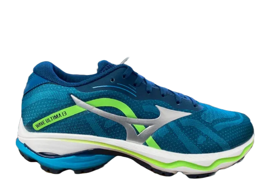 Mizuno men's running shoe Wave Ultima 13 J1GC221805 blue-silver-green 