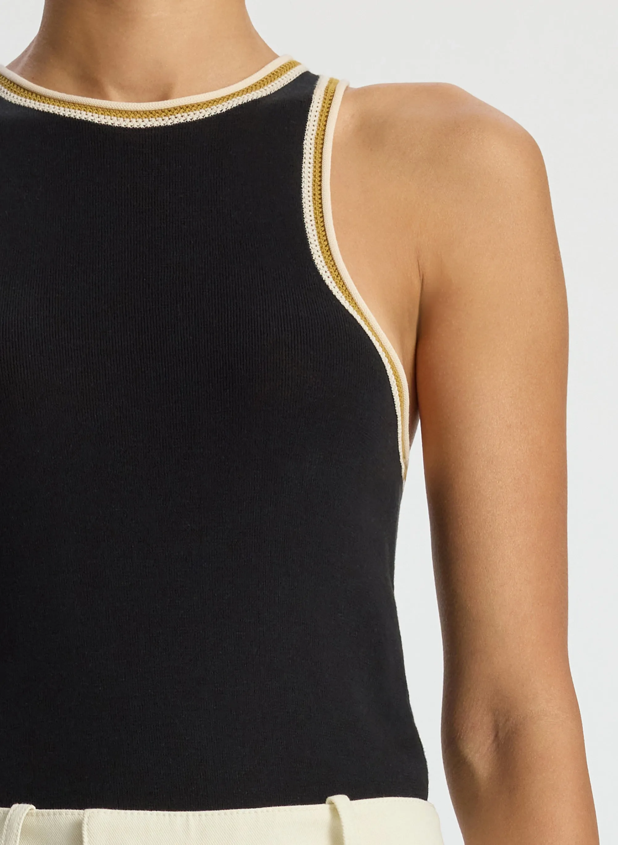 Nelly Contrast Trim Knit Tank