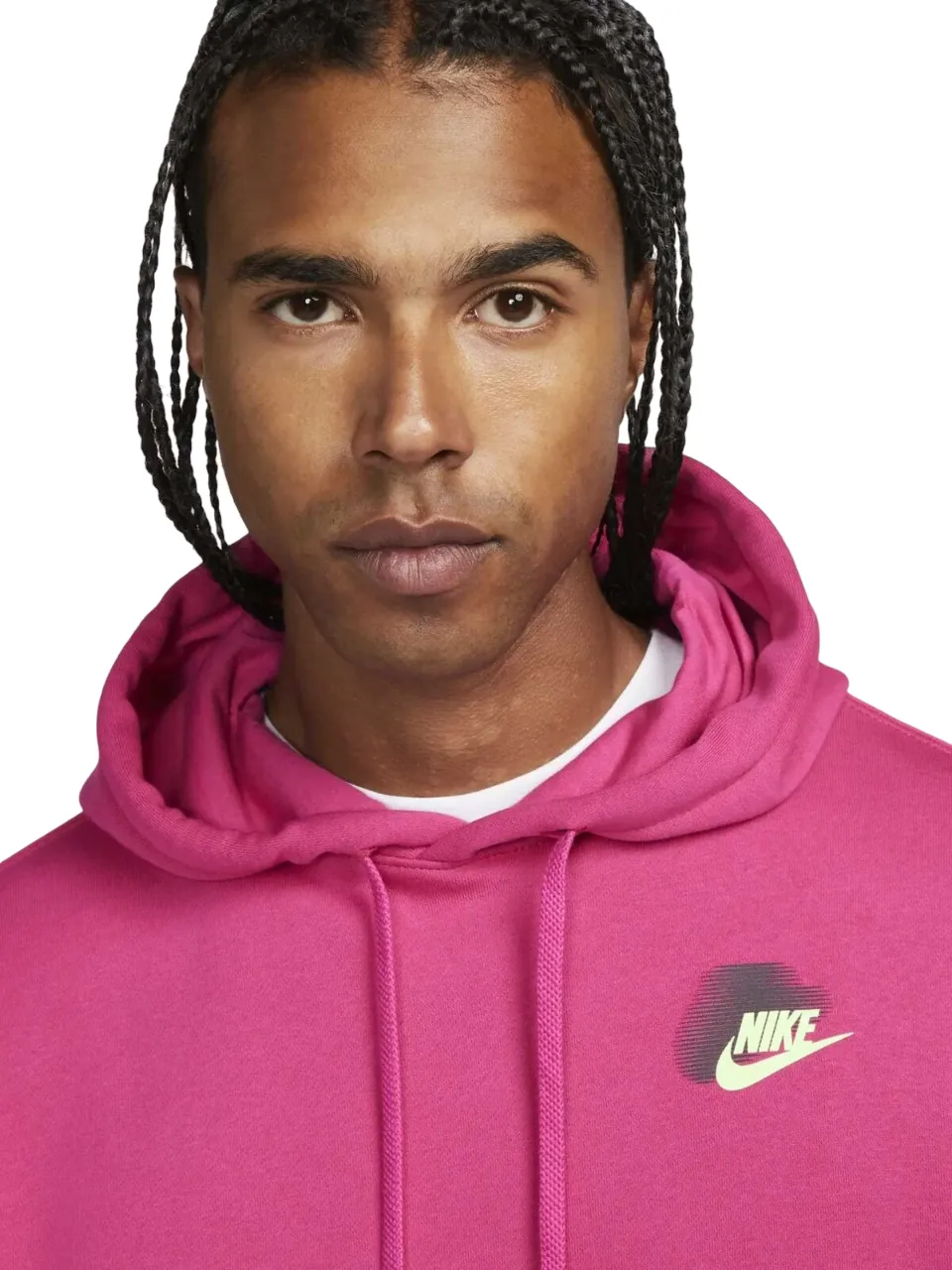 Nike Standard Issue men's hoodie FD0414-621 fuchsia