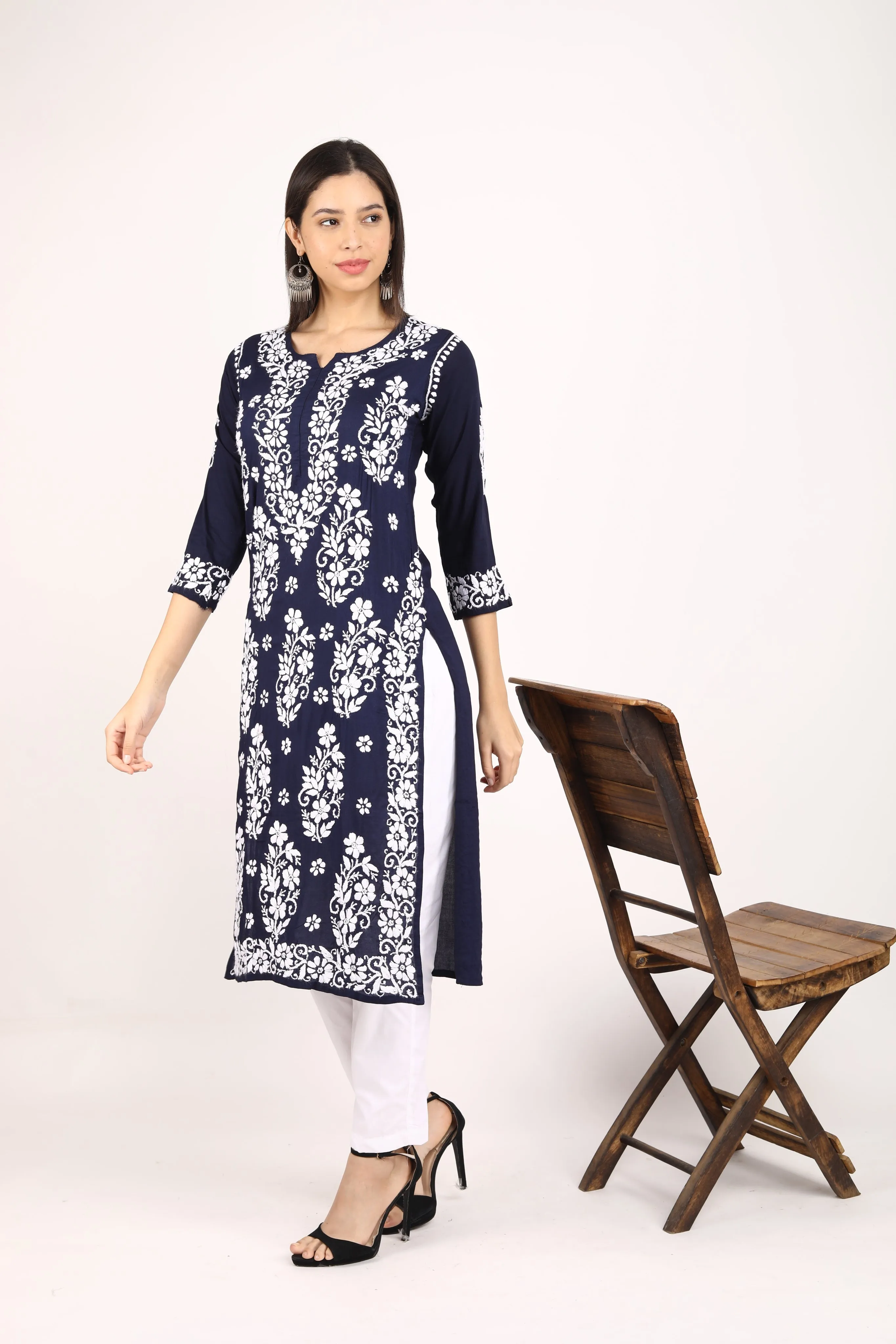 Noorie Premium Straight Chikankari Kurti