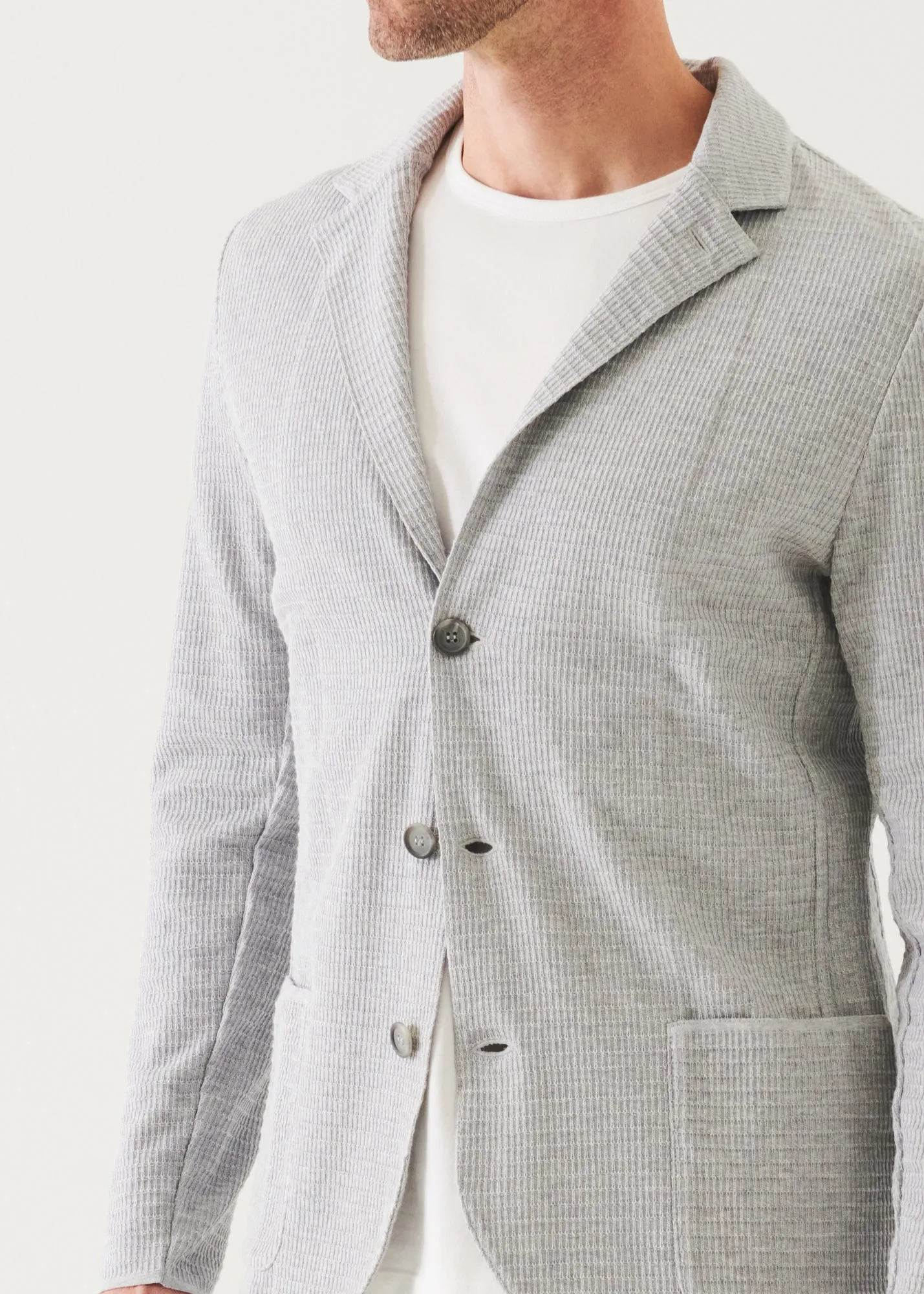 ORGANIC COTTON TEXTURED KNIT BLAZER