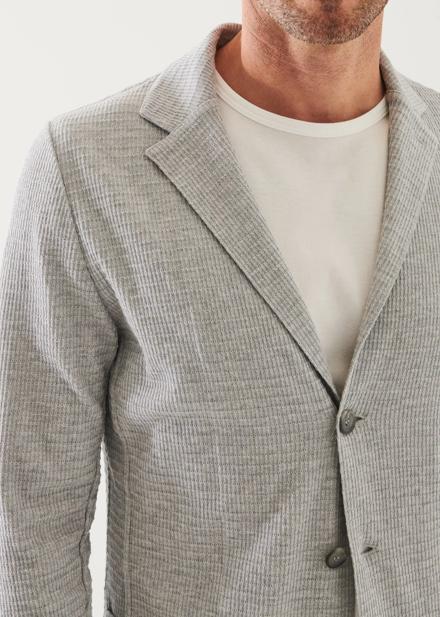 ORGANIC COTTON TEXTURED KNIT BLAZER