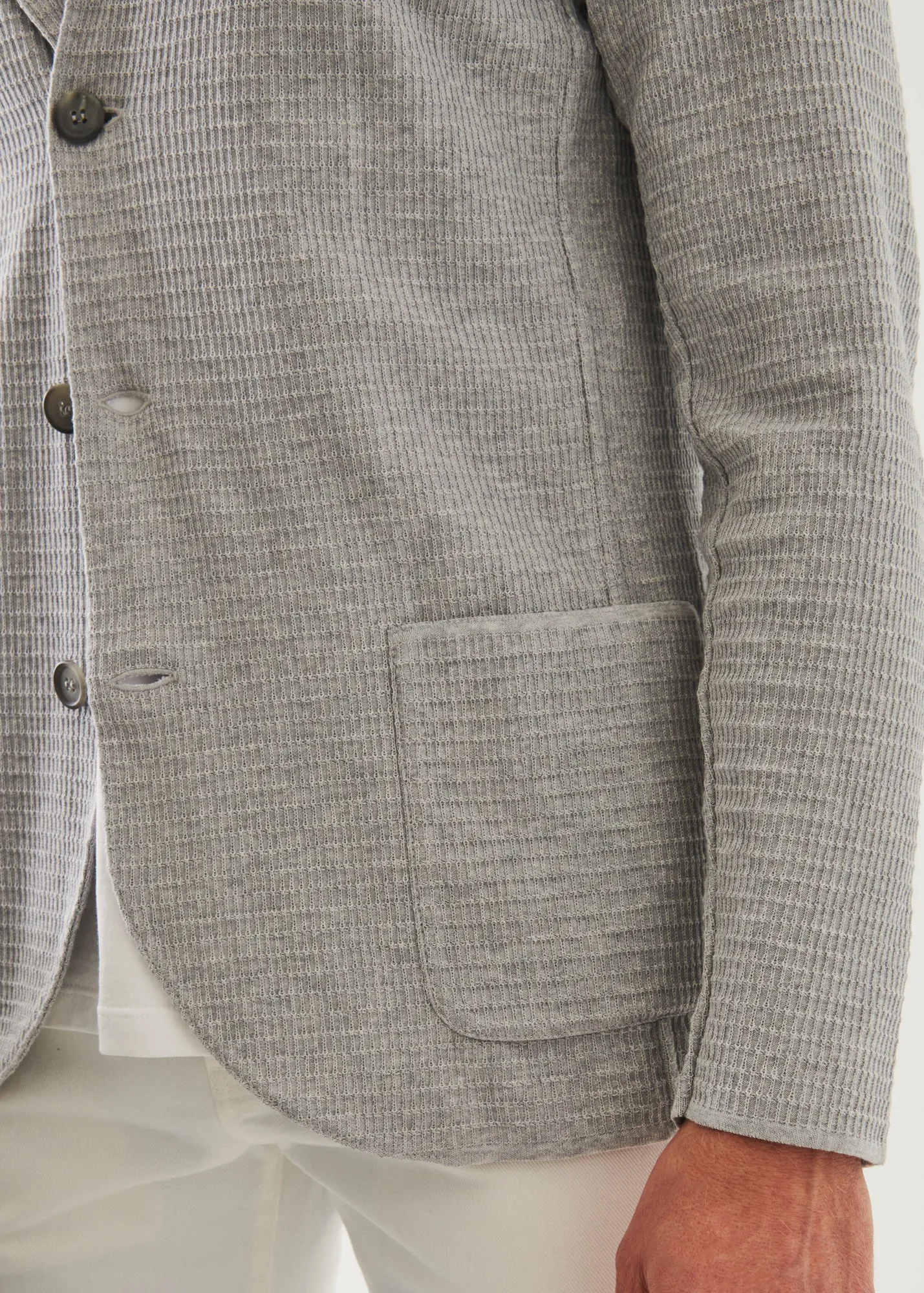 ORGANIC COTTON TEXTURED KNIT BLAZER