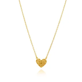 PAIGE HEART GOLD MEDIUM PENDANT NECKLACE ENGRAVABLE FILIGREE