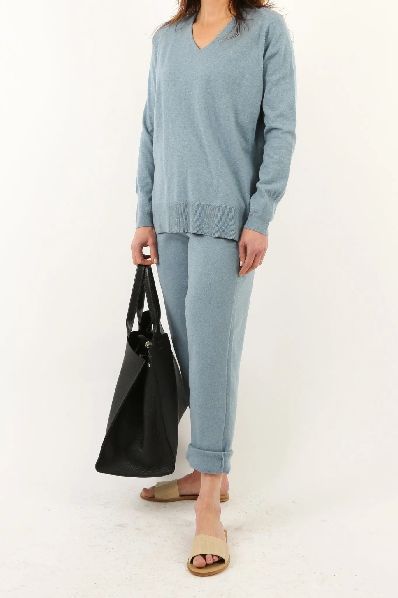 PAIGE PANT IN DOUBLE KNIT HEATHERED PIMA COTTON LIMITED EDITION COLORS