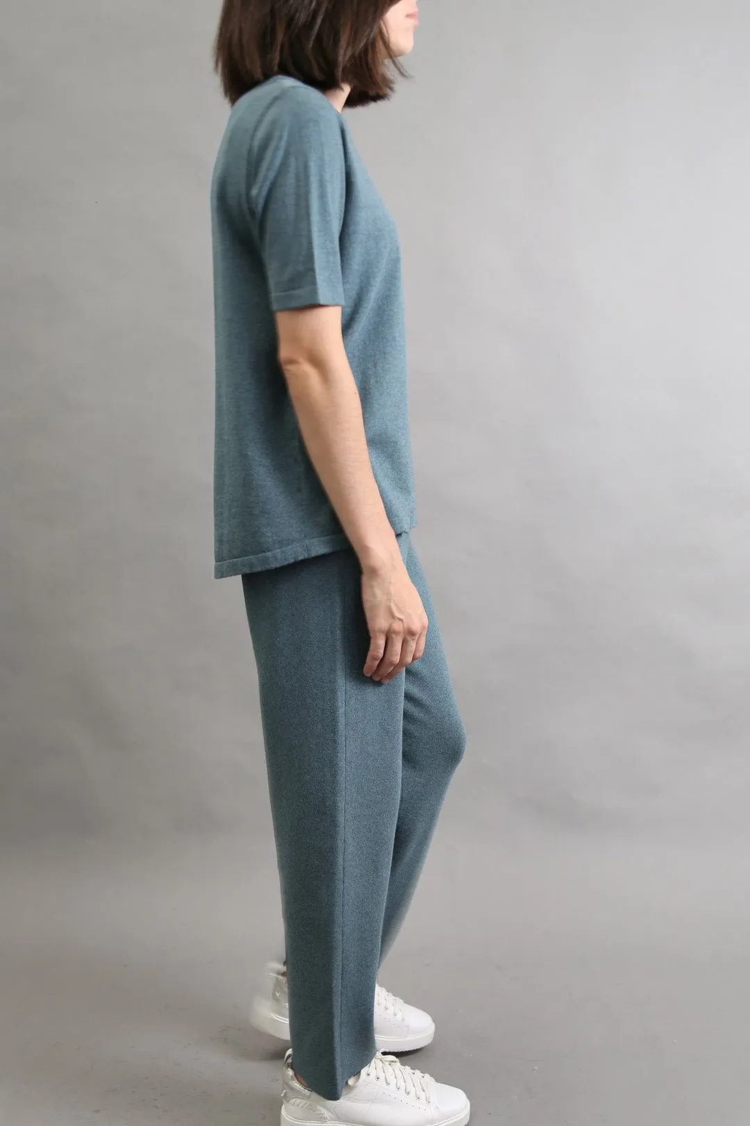 PAIGE PANT IN DOUBLE KNIT HEATHERED PIMA COTTON LIMITED EDITION COLORS