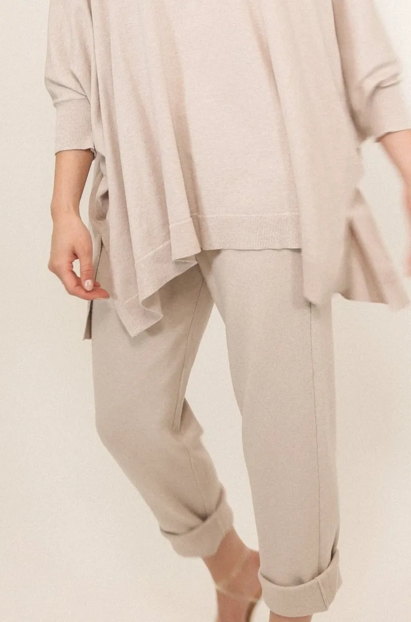 PAIGE PANT IN DOUBLE KNIT HEATHERED PIMA COTTON LIMITED EDITION COLORS