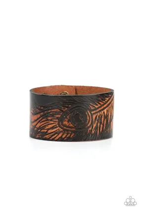 Paparazzi Positively Peacock - Black Urban Wrap Bracelet