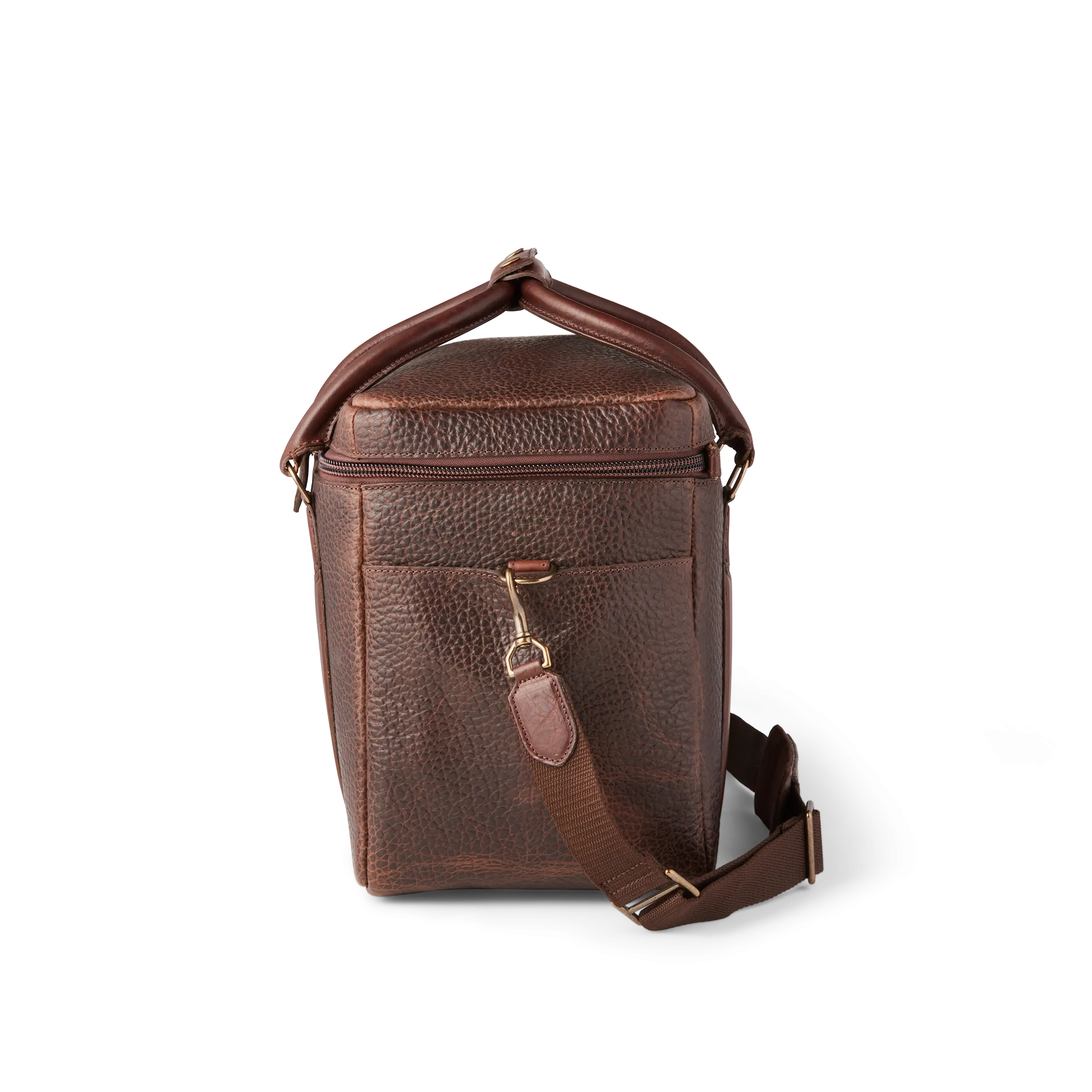 Pebbled Leather Cooler :: Brown