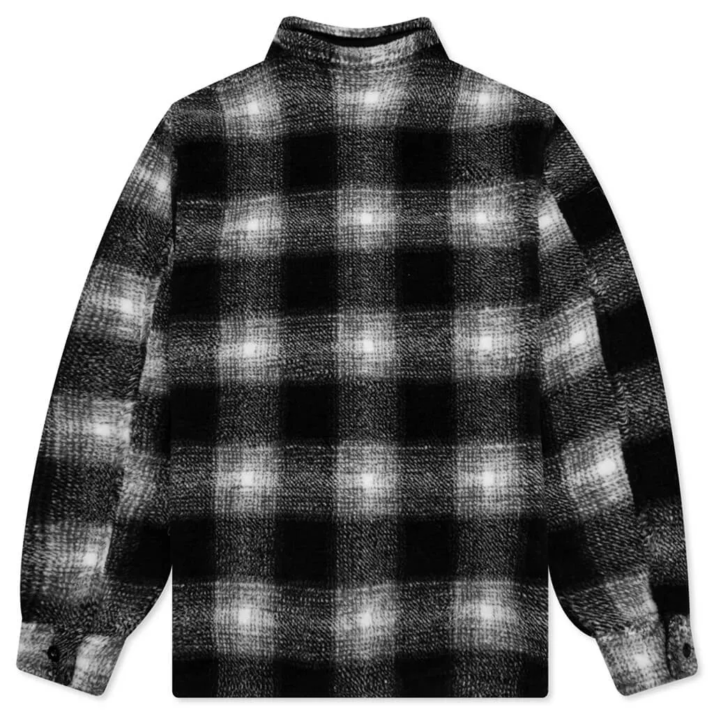 Plaid Sherpa Shirt - Black