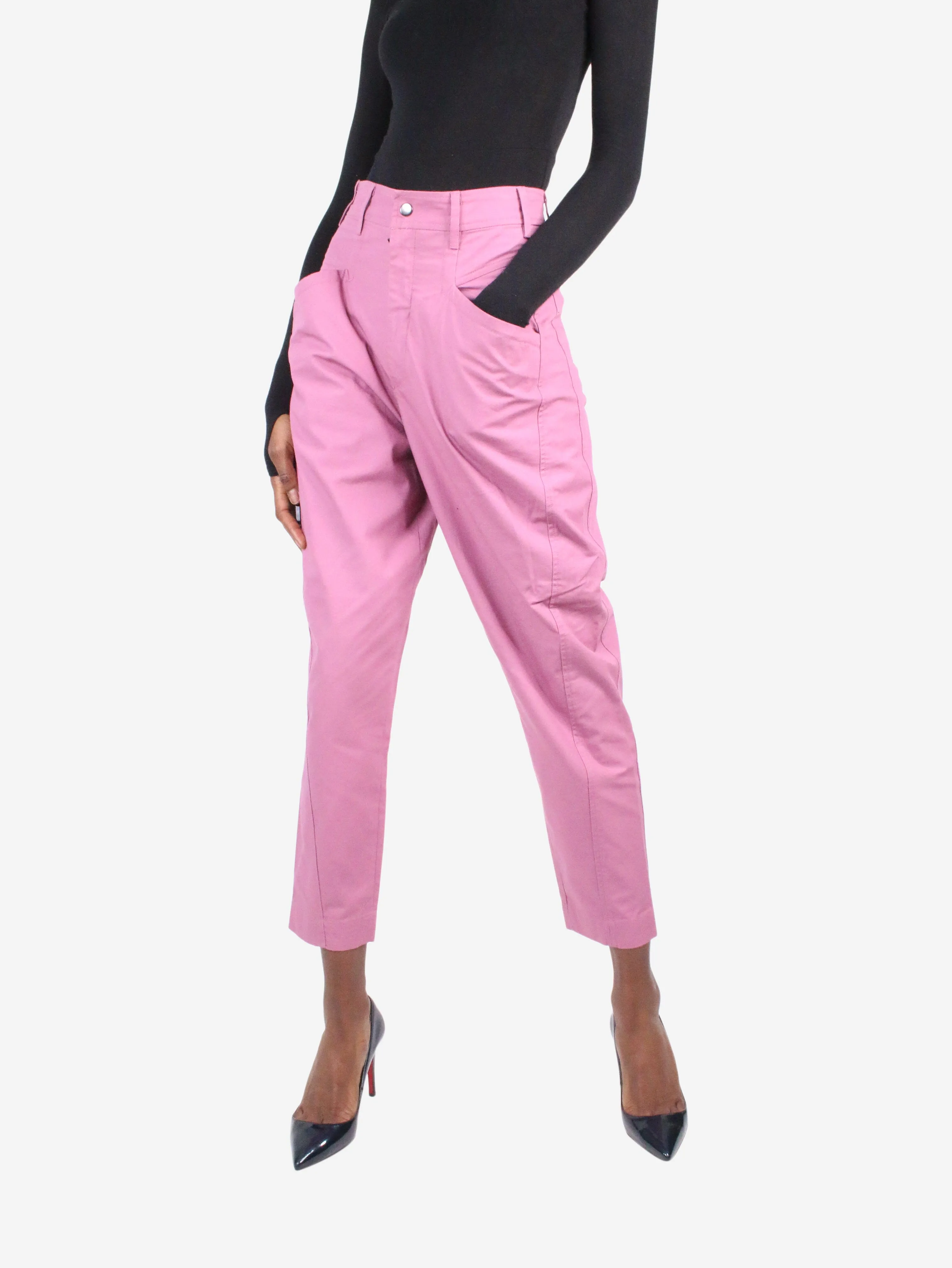 Purple tailored trousers - size FR 34