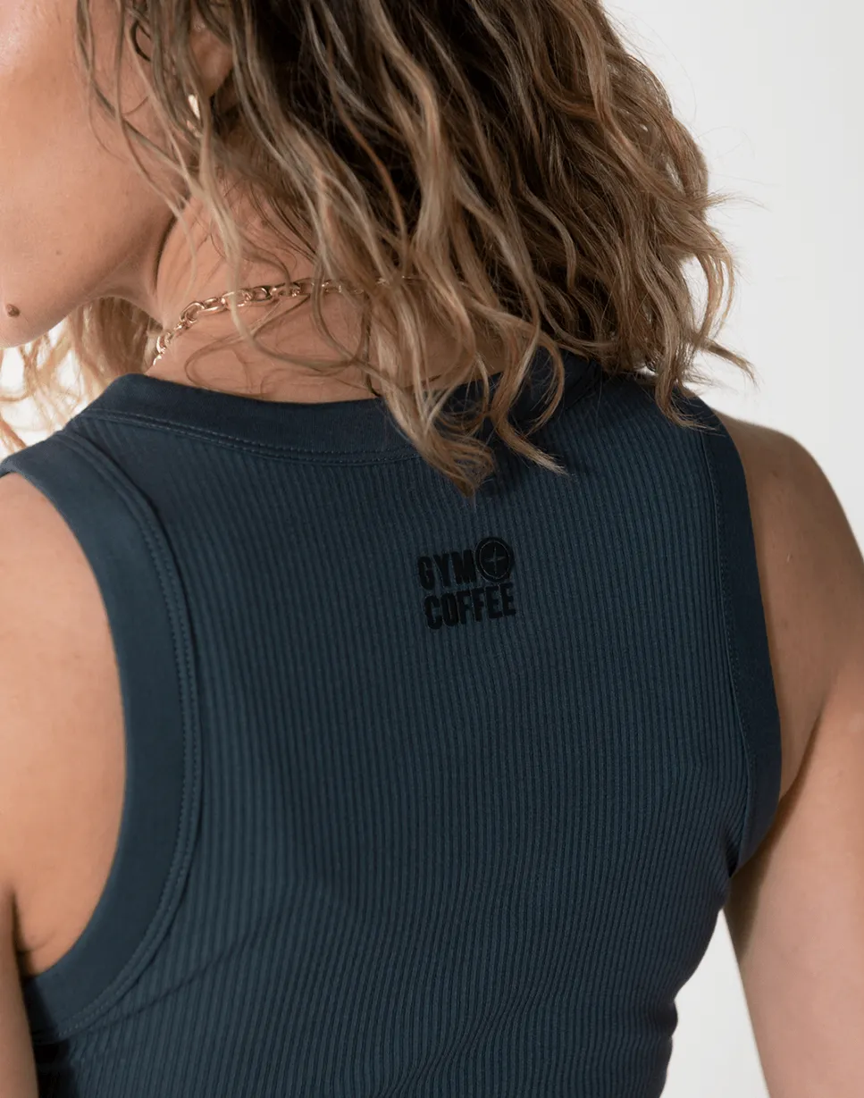 Ribbed Crop Vest in Orbit