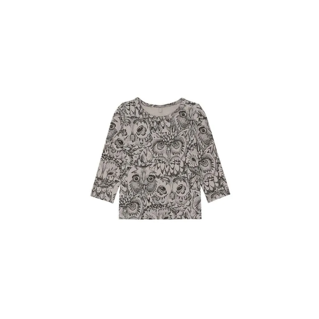 SGBella L/S Baby Tee w/Owls - Grey (Drizzle)