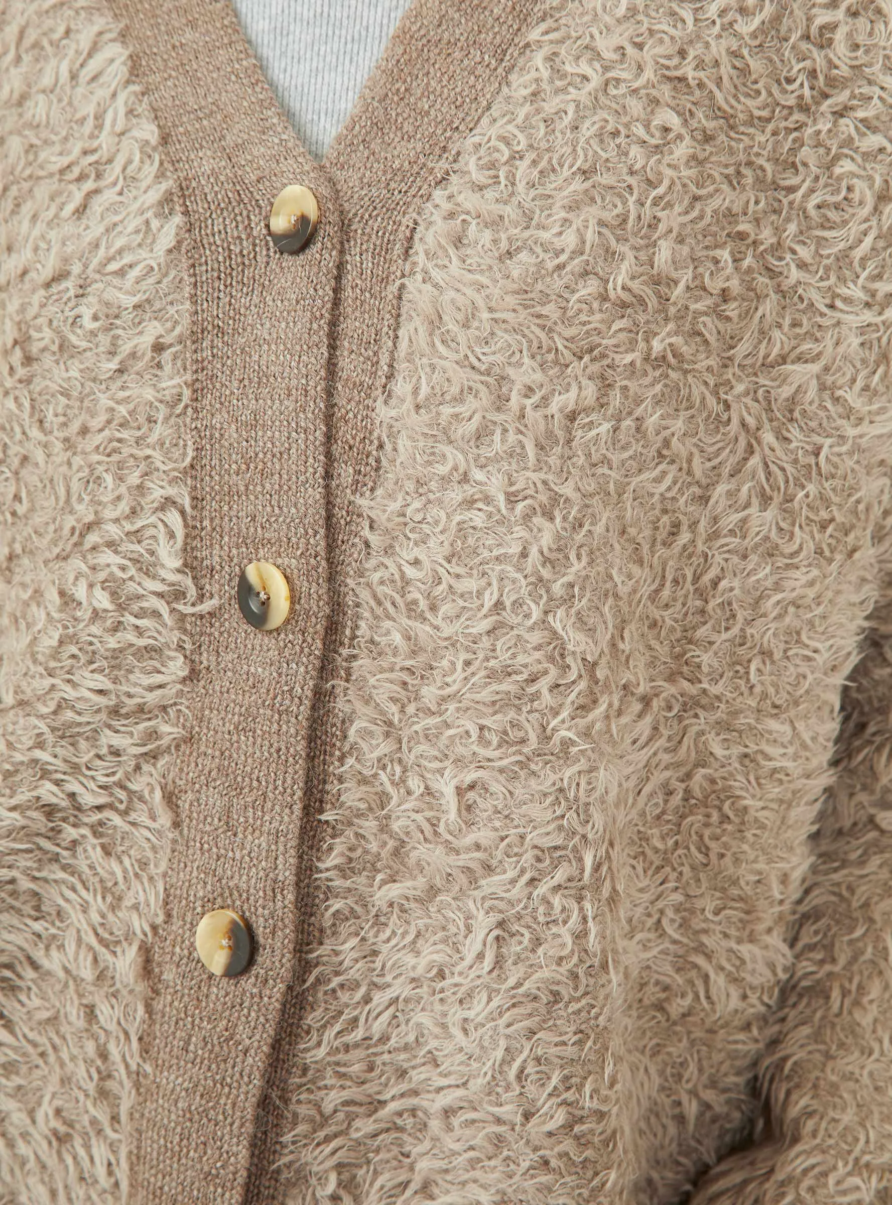 Sherpa Cardigan Taupe