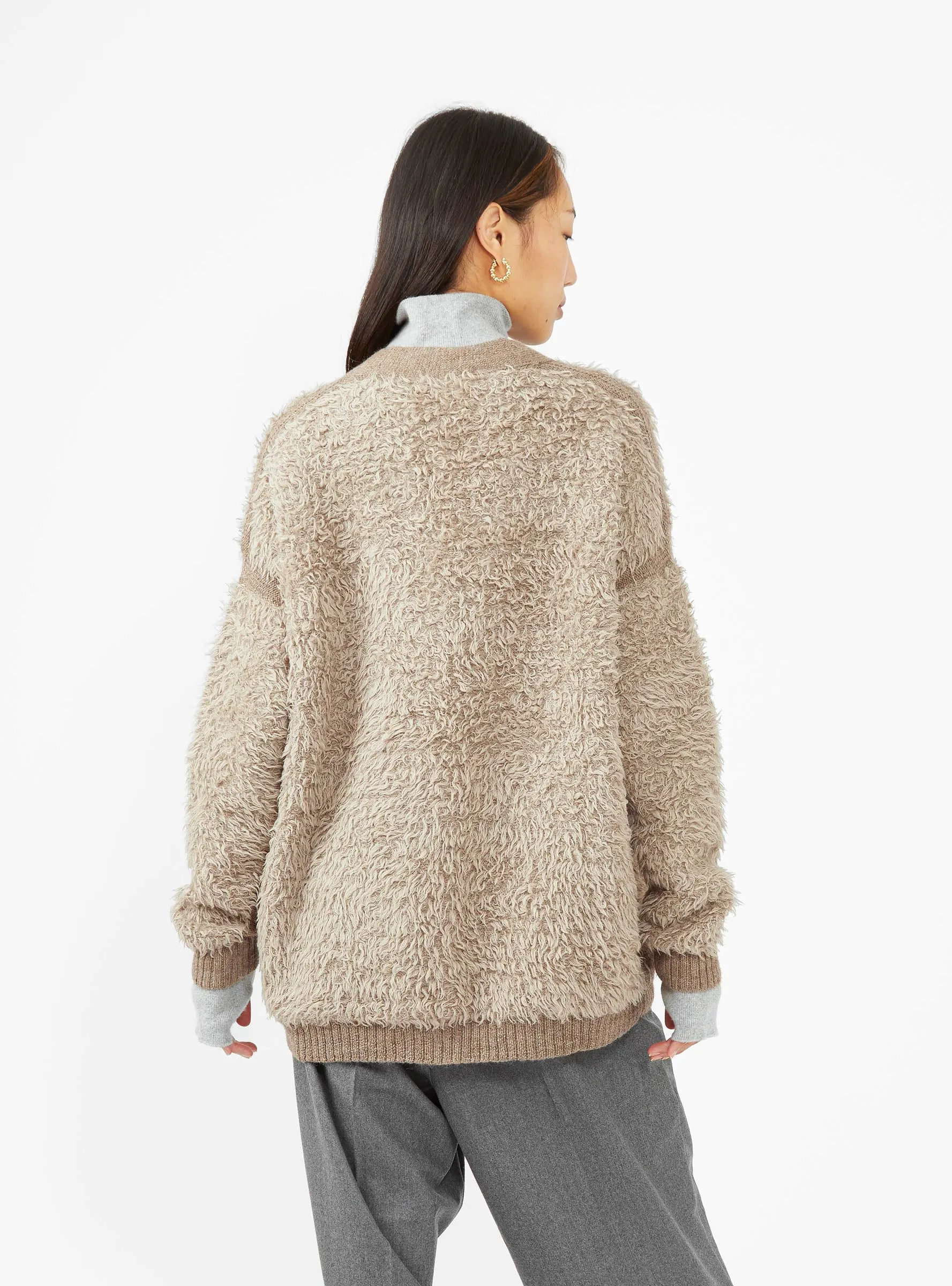 Sherpa Cardigan Taupe