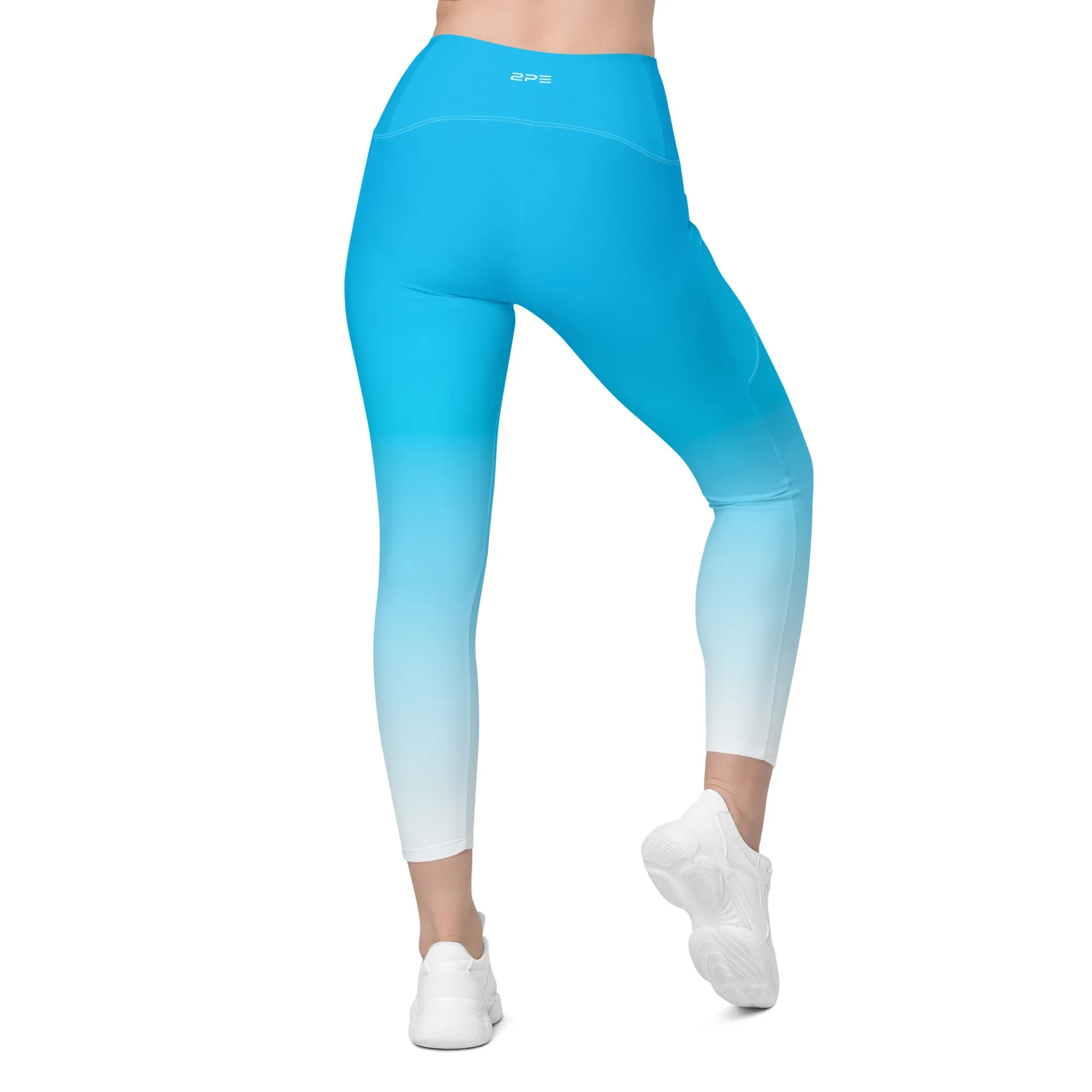 Sky Blue Blend Leggings with pockets