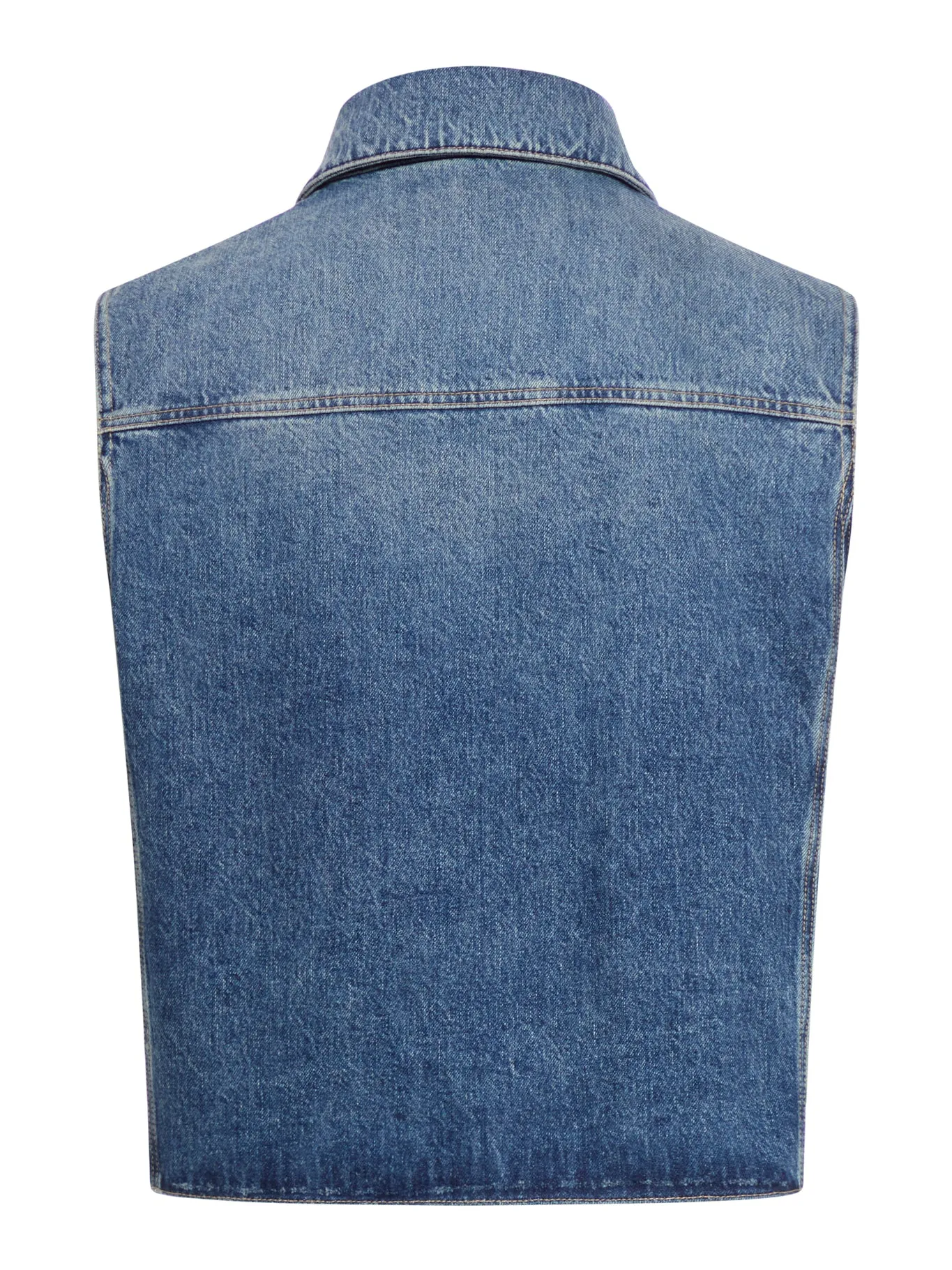 SLEEVELESS DENIM VEST