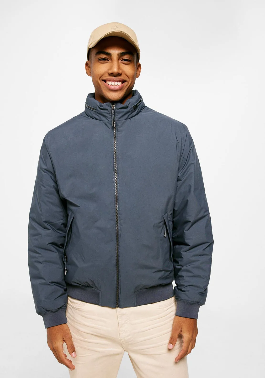 Technical quilted jacket - Blue