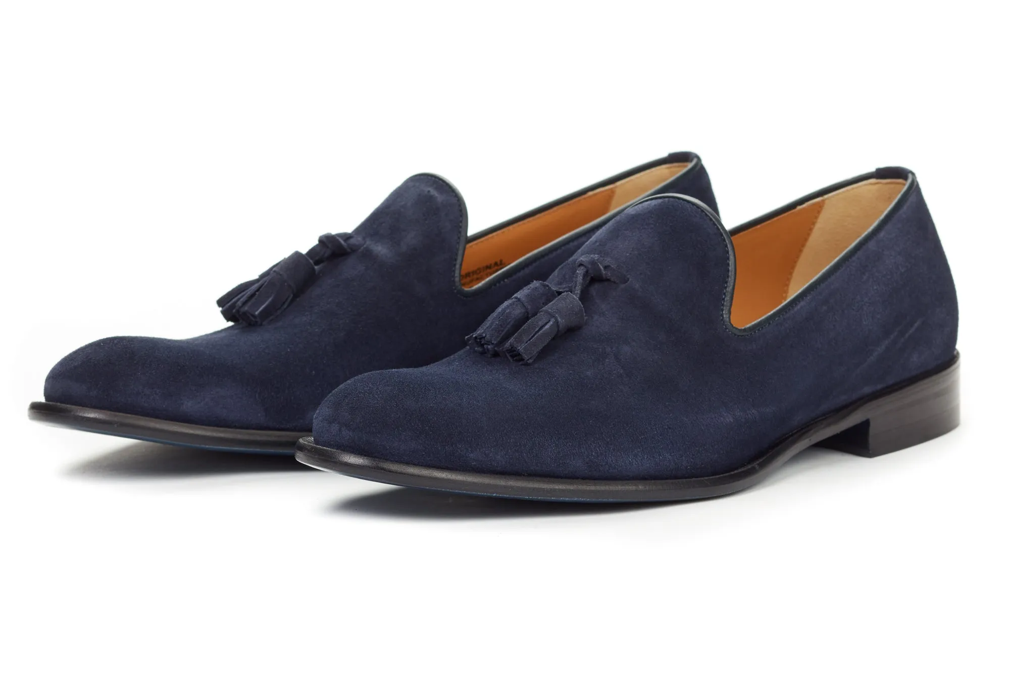 The Chaplin Tassel Loafer - Midnight Blue Suede