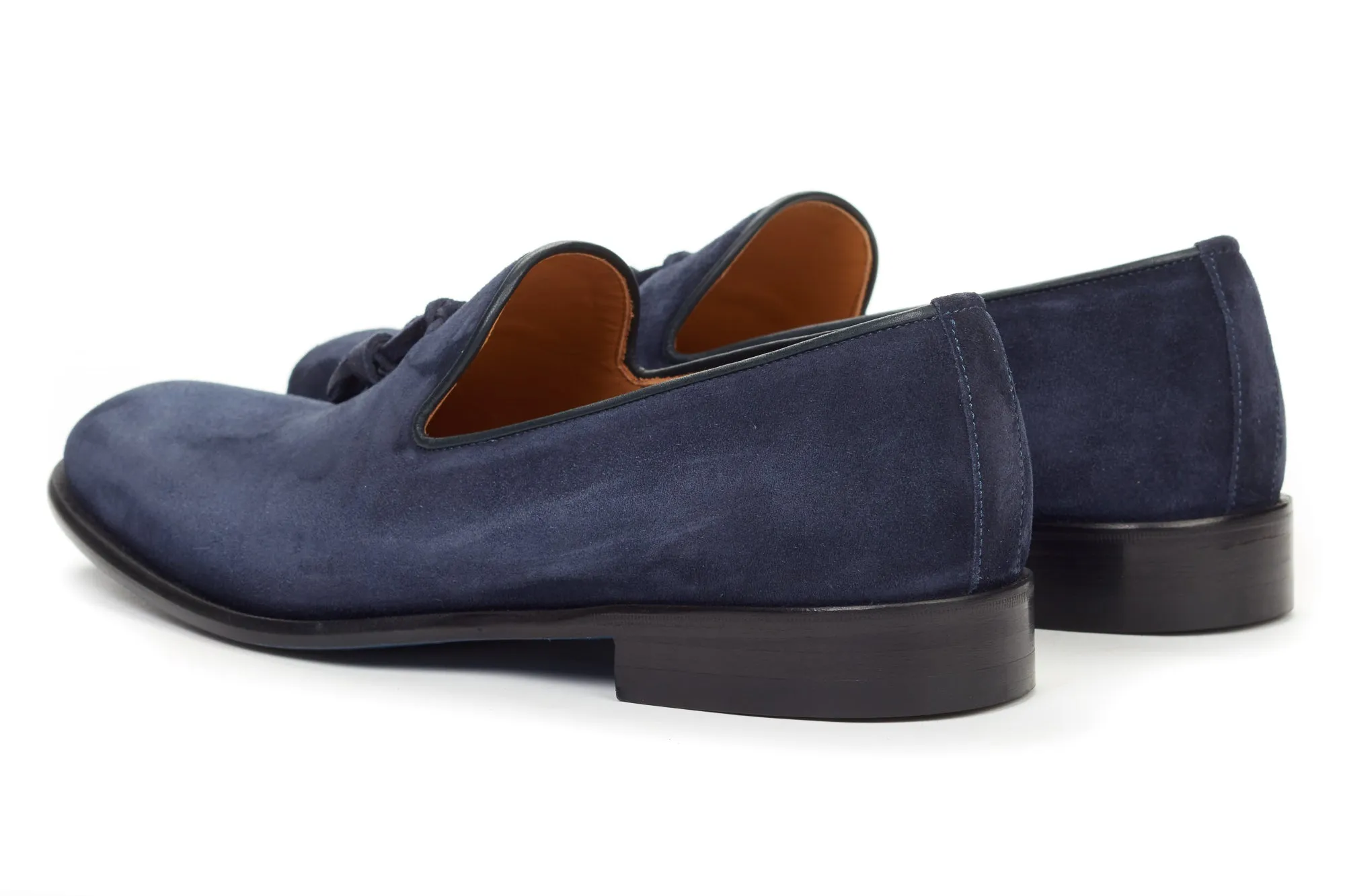 The Chaplin Tassel Loafer - Midnight Blue Suede