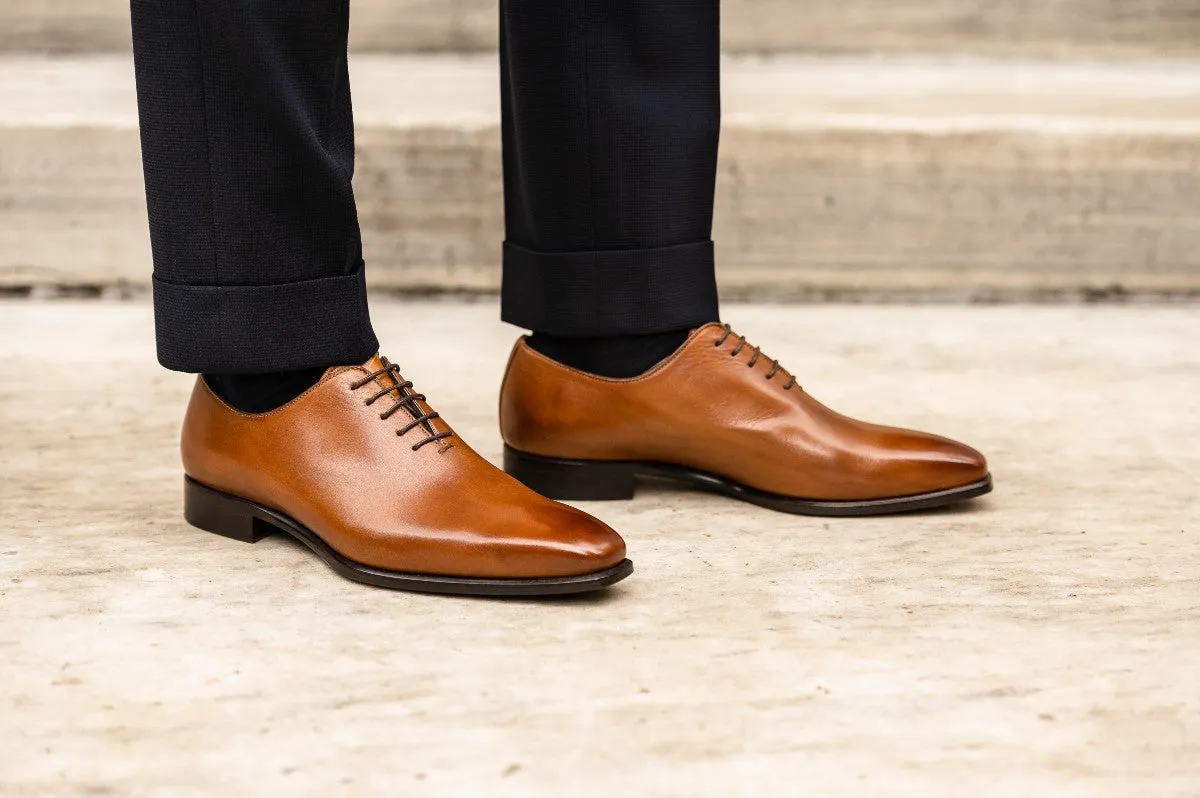 The Ramses Wholecut Oxford - Cognac Brown