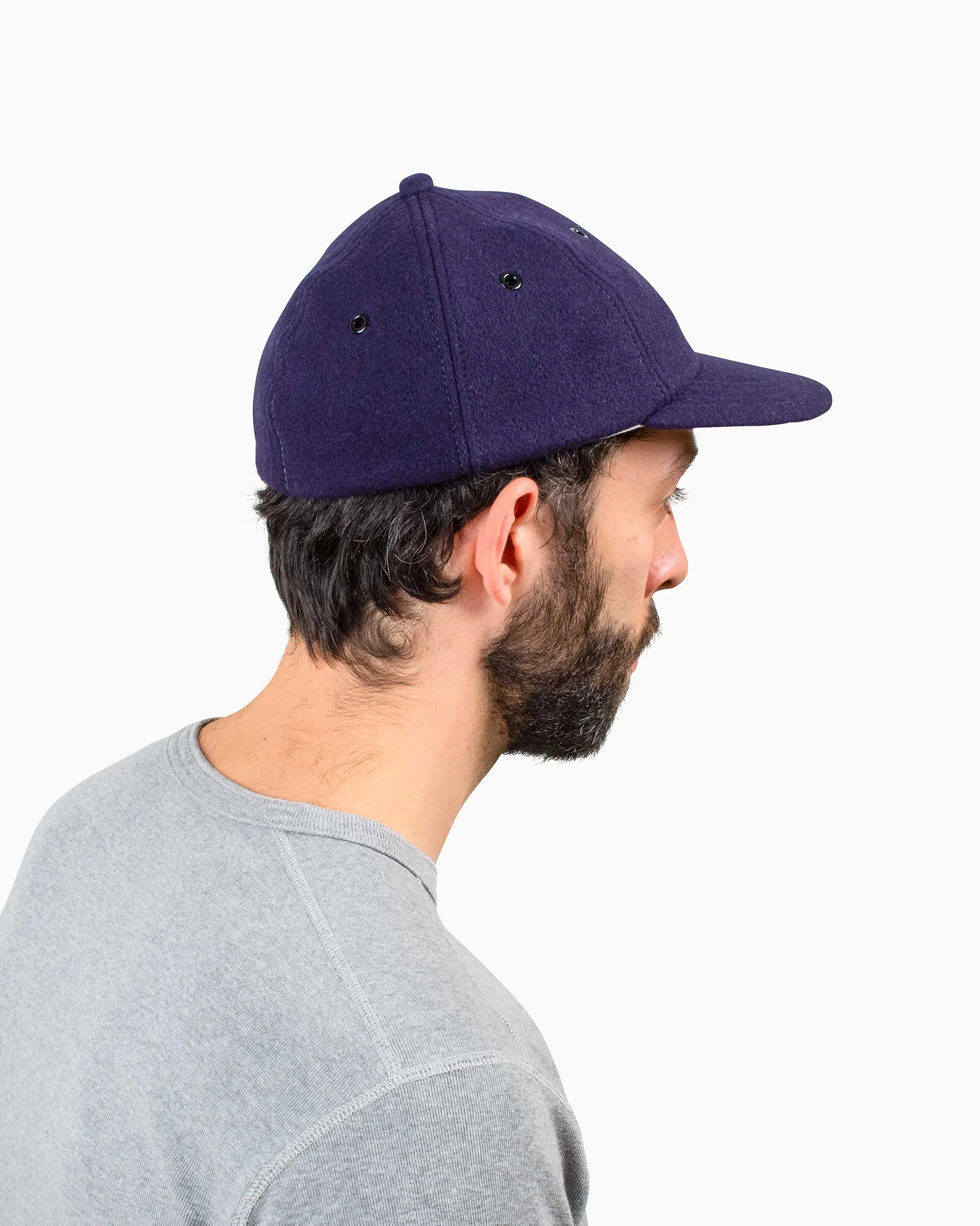 The Real McCoy's MA22105 Wool Baseball Cap Navy