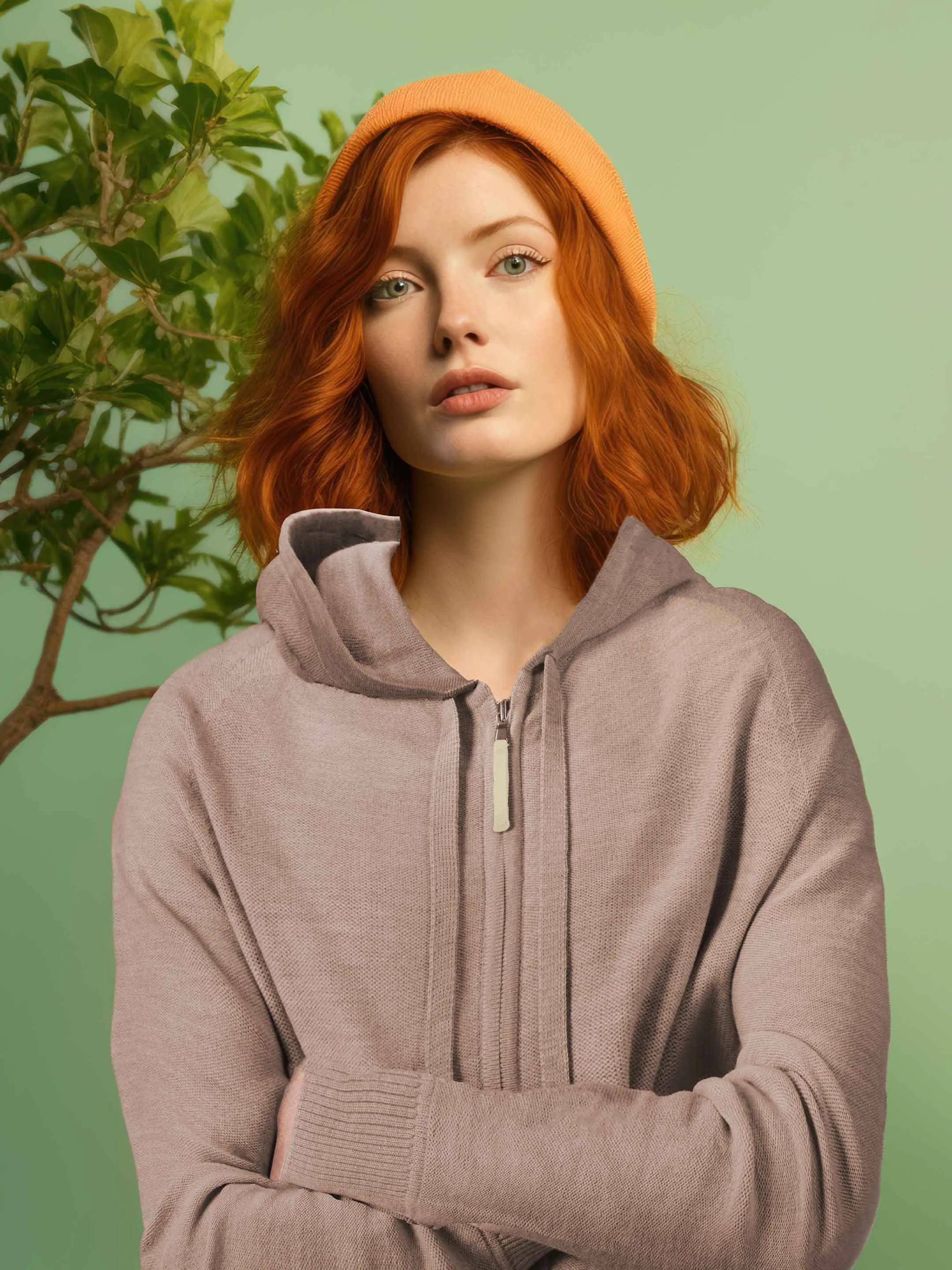 The Zip Hoodie -  Fawn