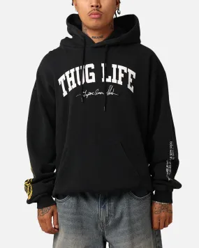 Tupac Thug Life Rose Hoodie Washed Black