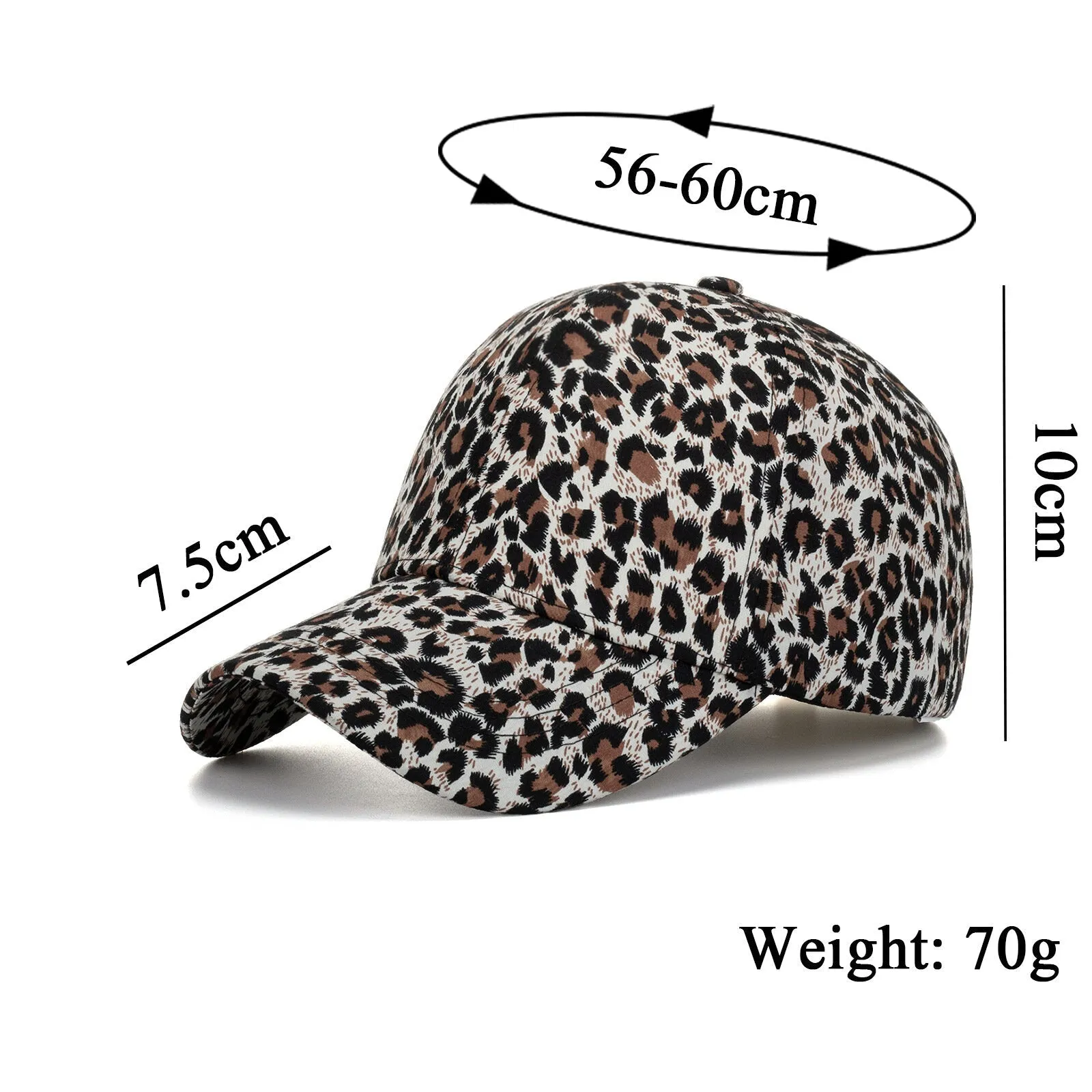 Unisex Polyester Mesh Outdoor Hip Hop Shade Leopard Print Baseball Cap Fashion Sun Hat