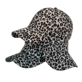 Unisex Polyester Mesh Outdoor Hip Hop Shade Leopard Print Baseball Cap Fashion Sun Hat