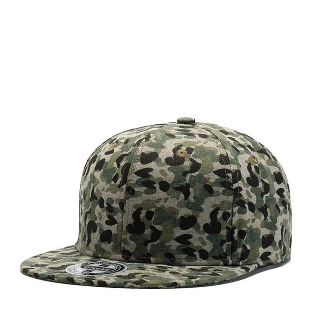 Unisex snap back flat brim caps