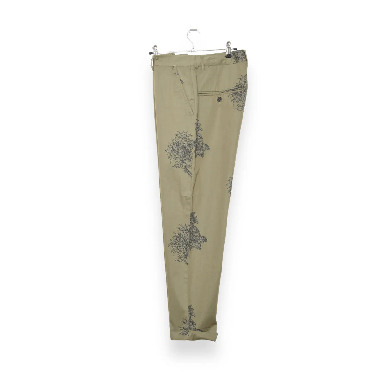 Universal Works RB Chino block flower twill olive P28019