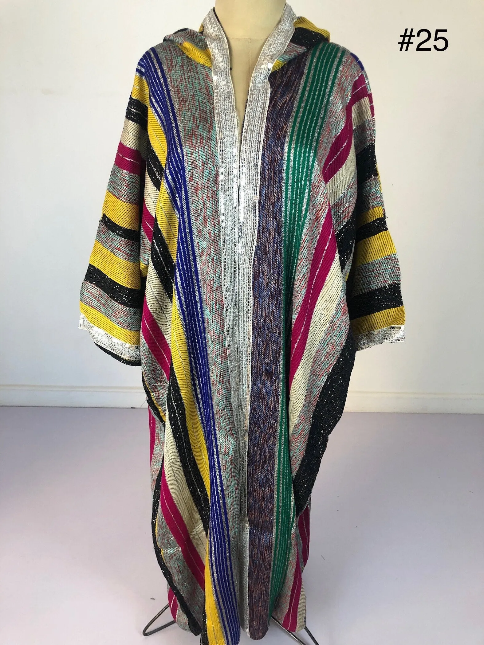 Vibrant Rainbow hand loomed Coat, Plus size wool Coat, Egyptian hoody coat, Winter coat, Hooded Coat, Hand loomed coat, boho wool coat