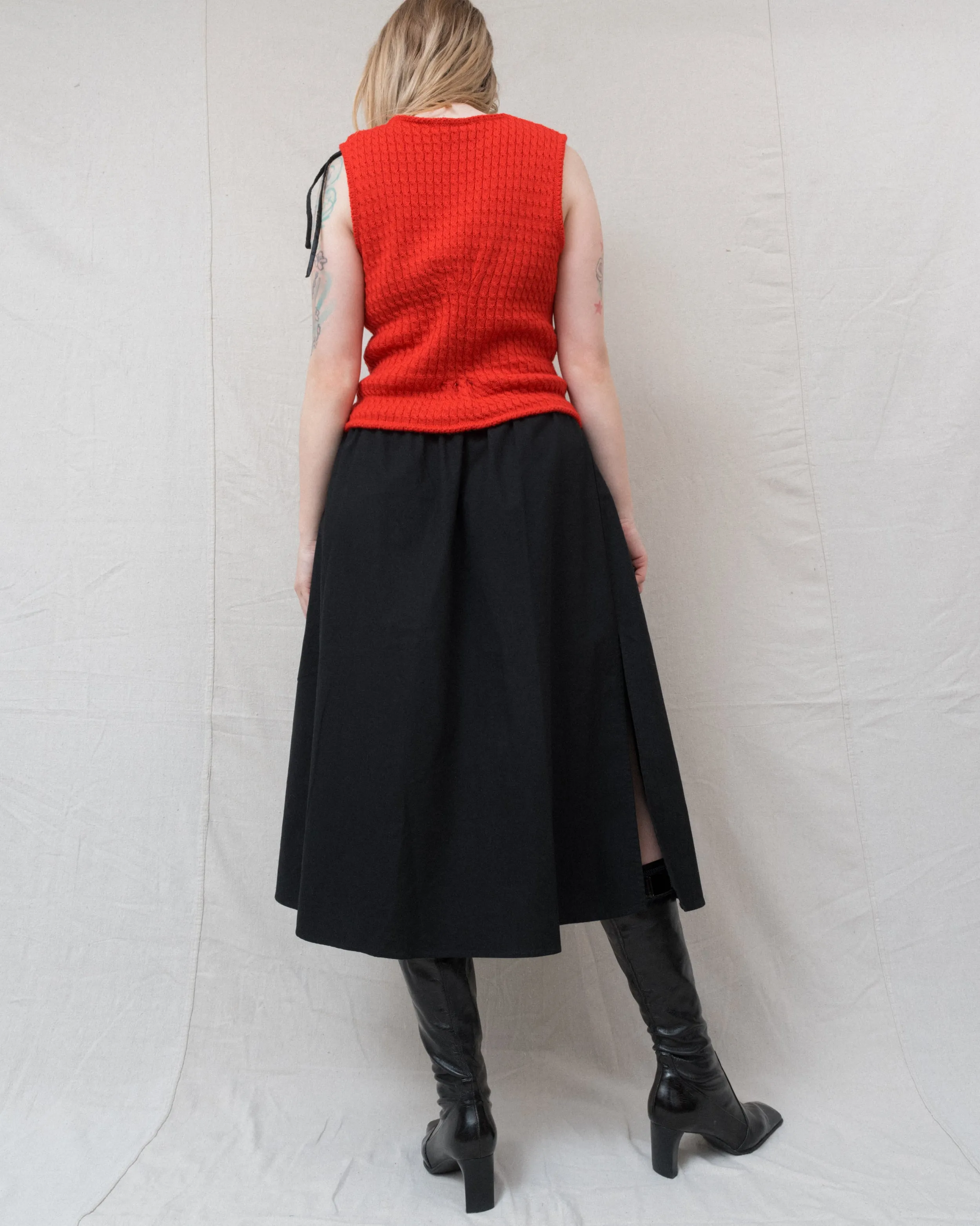 Vintage Cherry Knit Vest (S/M)