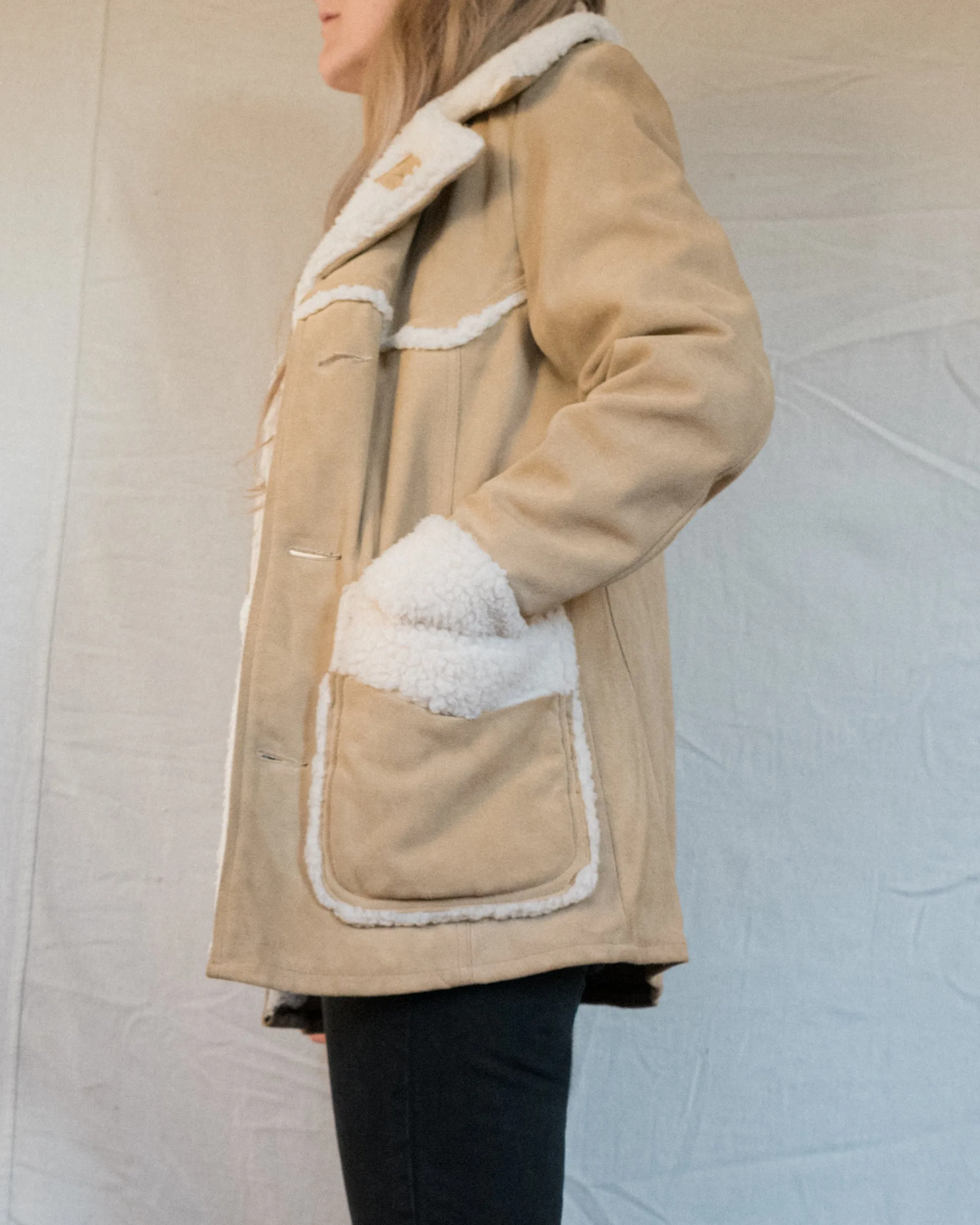 Vintage Suede   Shearling Jacket (XS/S)