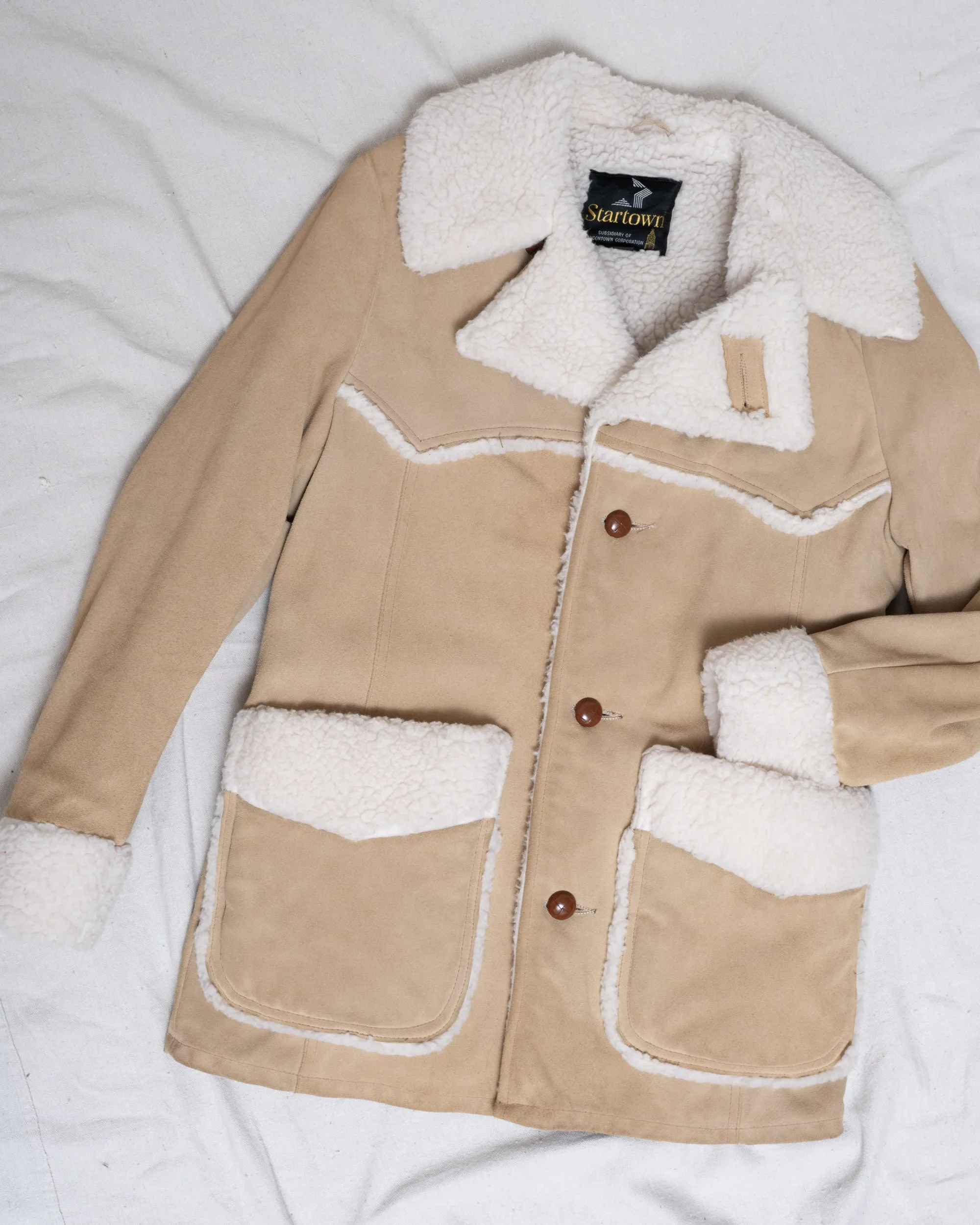 Vintage Suede   Shearling Jacket (XS/S)