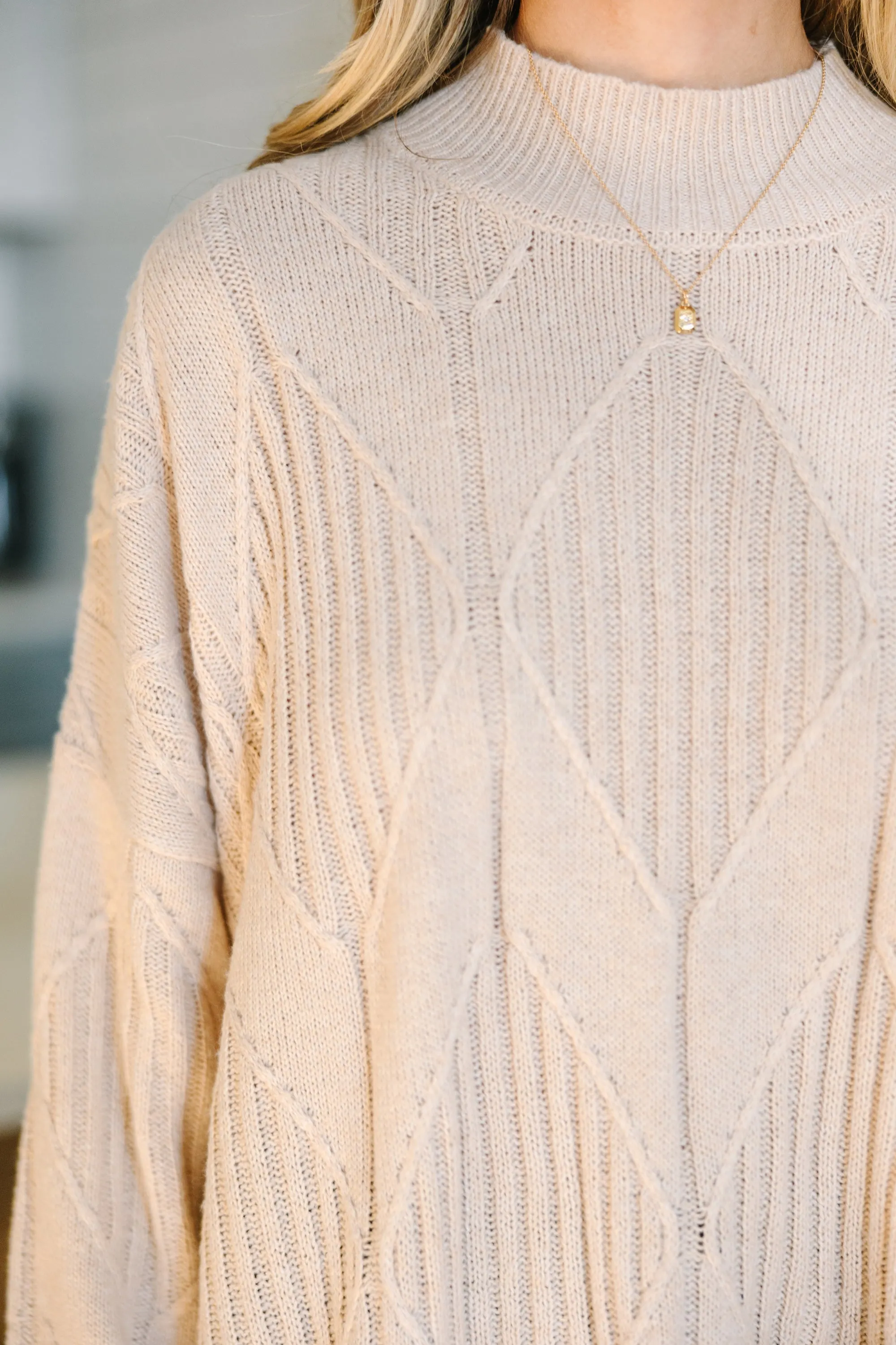 Walk The Walk Taupe Brown Sweater