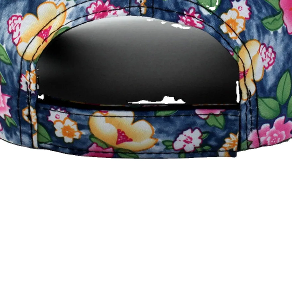 Women Overlay Colorful Floral Print Baseball Cap Fashion Breathable Adjustable Sunshade Hat