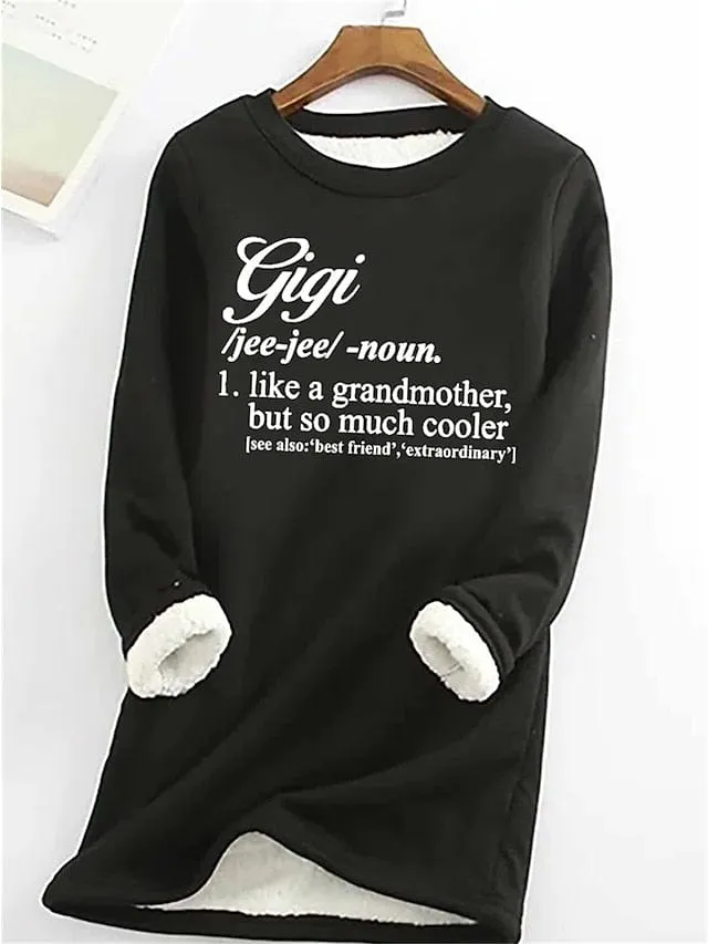 Women's Cozy Sherpa Fleece Lined Sweatshirt Pullover for Fall & Winter Casual Style